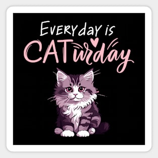 Everyday Is Caturday Quote For Cat Lovers Magnet